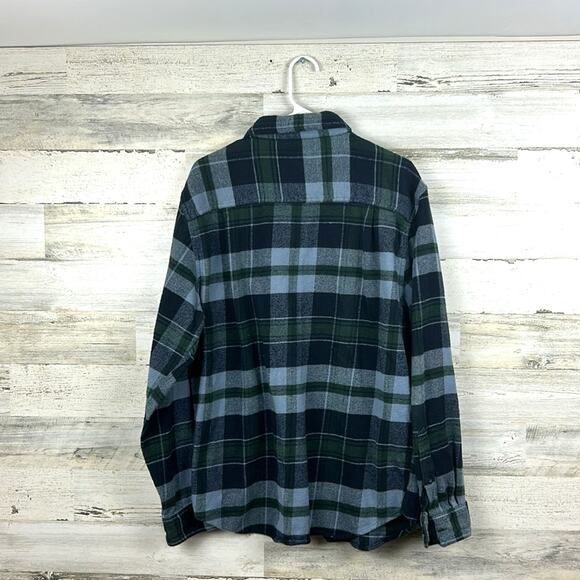 Woolrich Mens Large Cotton Plaid Long Sleeve Button-Down Shirt - Picture 2 of 5